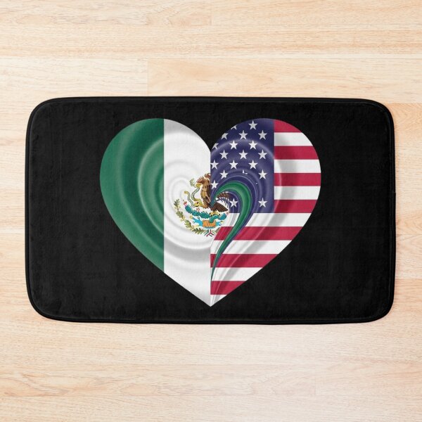 Item preview, United Hearts: Mexican & USA Flag Fusion Art designed and sold by Amelia Design.
