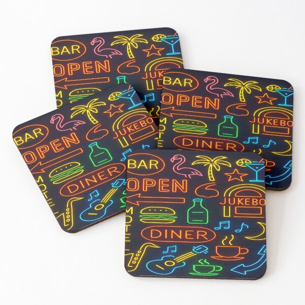 Item preview, Retro Neon Paradise – Diner, Motel & Nightlife Collage designed and sold by nigejohn.