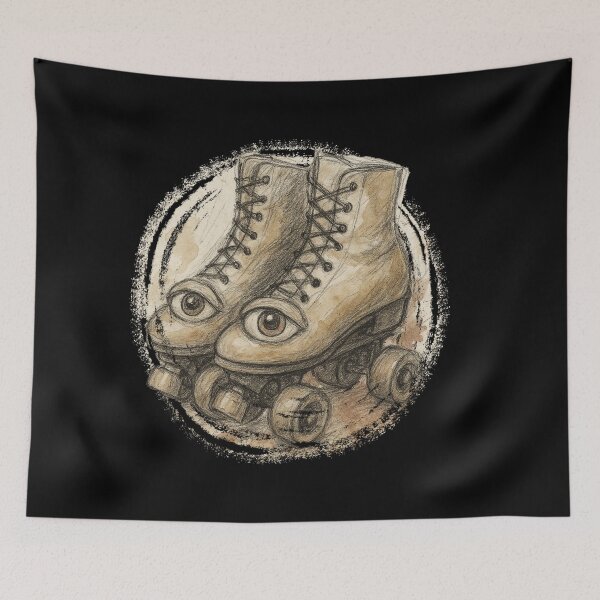 Item preview, RETRO ROLLER SKATES WITH SURREAL EYES   designed and sold by LIS AND MELIVERSO.