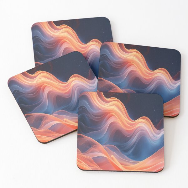 Item preview, Orange and blue wave designed and sold by saly55887.
