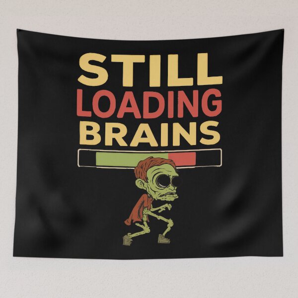 Item preview, funny games movie Funny Zombie Game Loading Brains designed and sold by Uglyandcute.