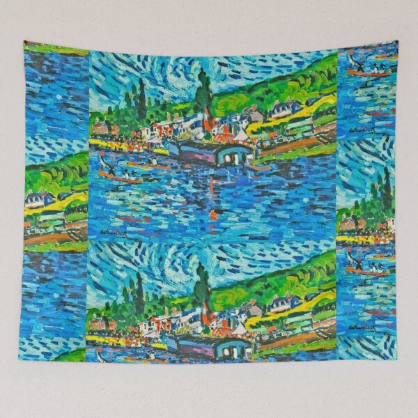 Item preview, Regatta at bougival (1905) by Maurice de Vlaminck; designed and sold by CristalleLisa.