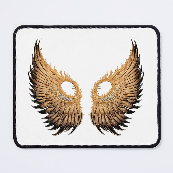 Item preview, gold and black angel wings designed and sold by jalajkumar.