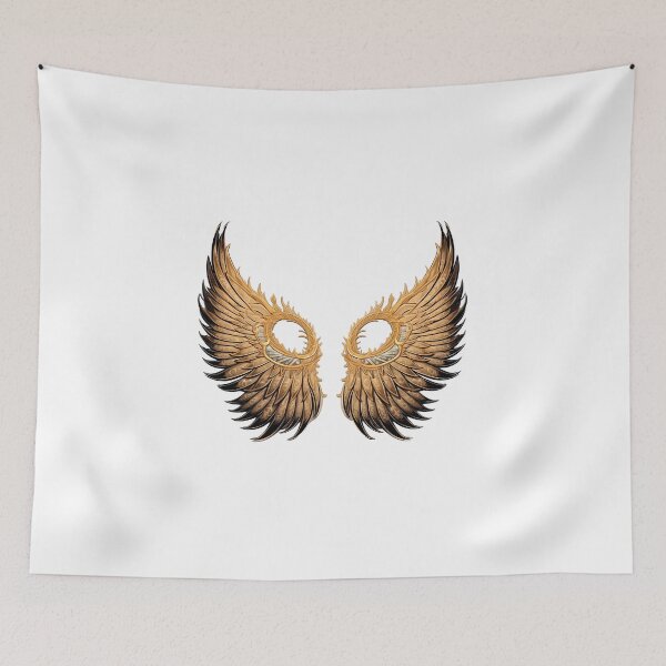 Item preview, gold and black angel wings designed and sold by jalajkumar.