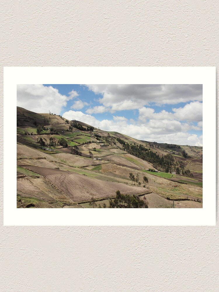 Alternate view of Rural farming hillside, Sablog, Ecuador Art Print