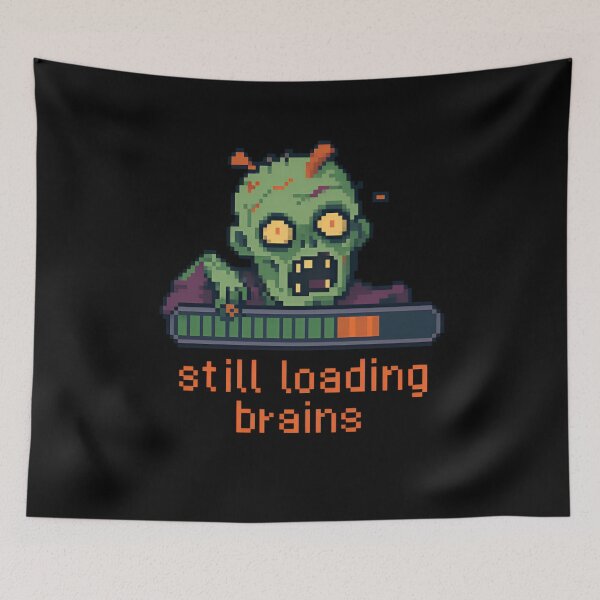 Item preview, funny games movie Funny Zombie Game Loading Brains designed and sold by Uglyandcute.