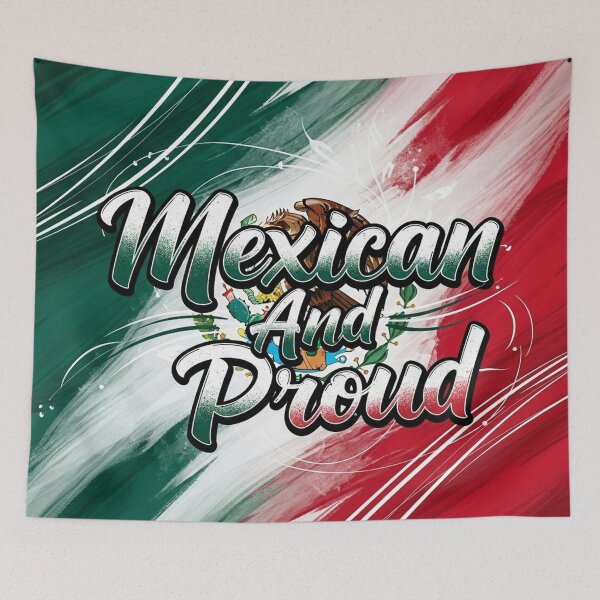 Item preview, Dynamic Mexican And Proud Flag Art designed and sold by Amelia Design.