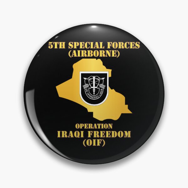 Item preview, Army - 5th SFG - OIF w Map designed and sold by Military Insignia Products.