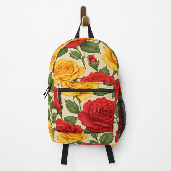 Item preview, Seamless Red & Yellow Rose Pattern – Vintage Floral Wallpaper Design designed and sold by nigejohn.