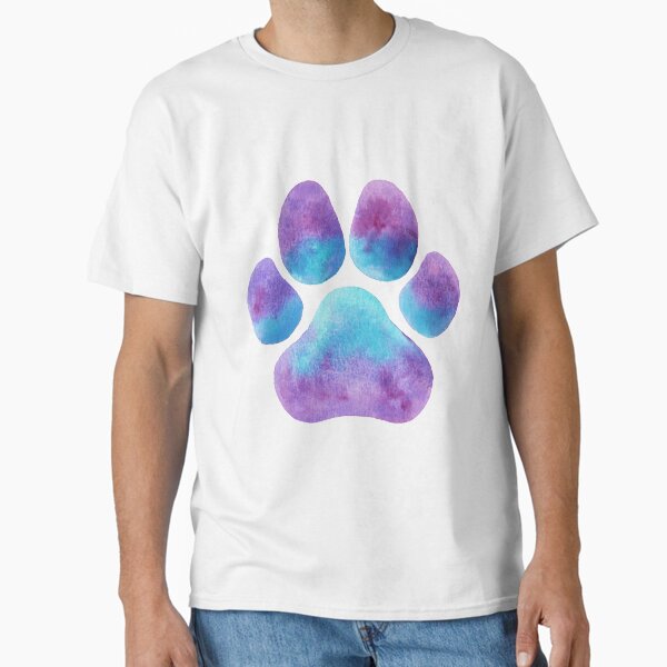 Item preview, Purple Blue Paw Print designed and sold by dragonstarart.