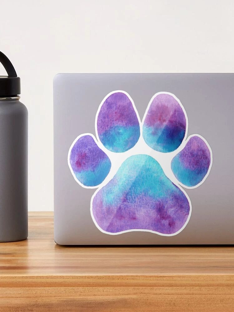 Cute Purple Pink Blue Paw Prints Custom Yoga Mat, Zazzle