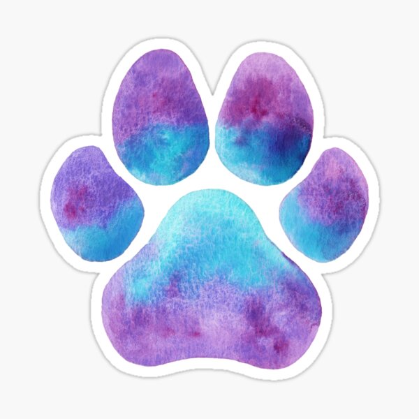 Cute Purple Pink Blue Paw Prints Custom Yoga Mat, Zazzle