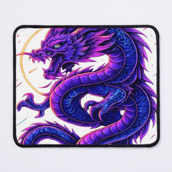 Item preview, Neon Cyberpunk Dragon – Fierce Mythical Beast Under Glowing Moon designed and sold by alw951.