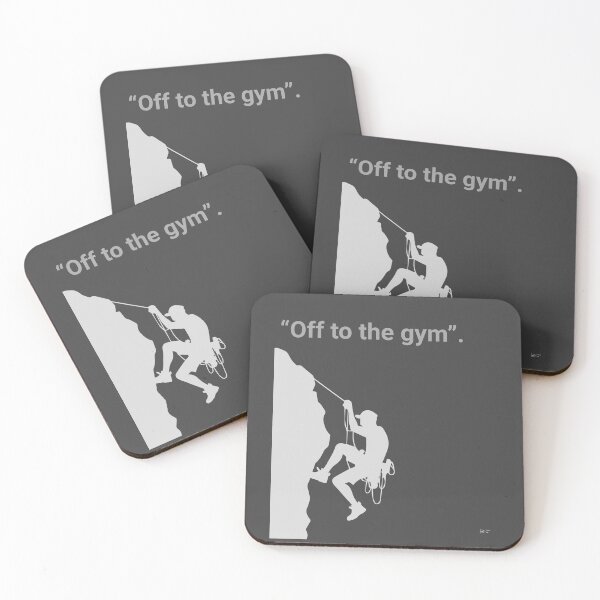 Item preview, Off to the gym! Climbing adventure design T Shirt dark version designed and sold by If a tree falls.