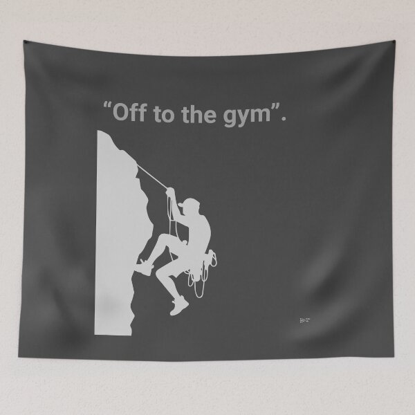 Item preview, Off to the gym! Climbing adventure design T Shirt dark version designed and sold by If a tree falls.
