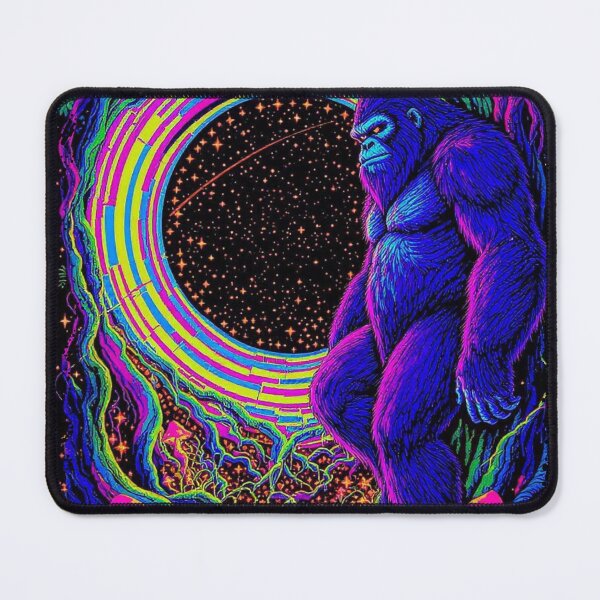 Item preview, Bigfoot's Psychedelic Forest Black Light Poster designed and sold by CleverCulture.