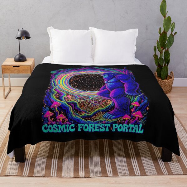 Item preview,  Bigfoot's Psychedelic Forest Black Light Poster designed and sold by CleverCulture.