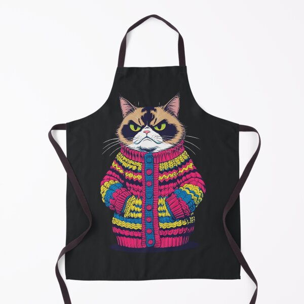 Artikelvorschau, Gemütliche Strickjacke mit Grumpy-Cat-Motiv entworfen und verkauft von Zakrytos ★★★★★.
