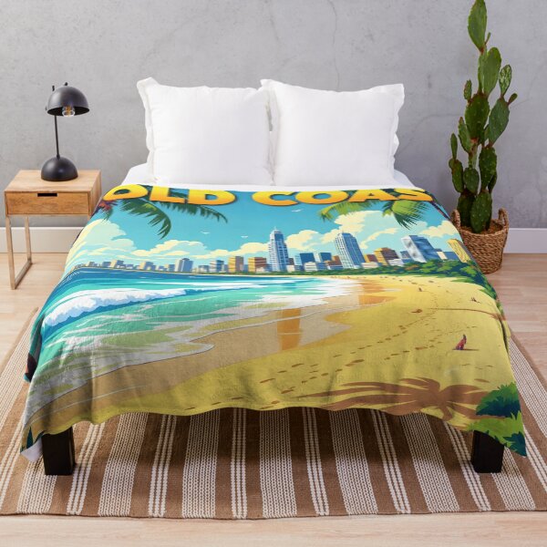 Artikelvorschau, Gold Coast, Queensland: Malerisches Reiseposter im Vintage-Stil entworfen und verkauft von LSVart.