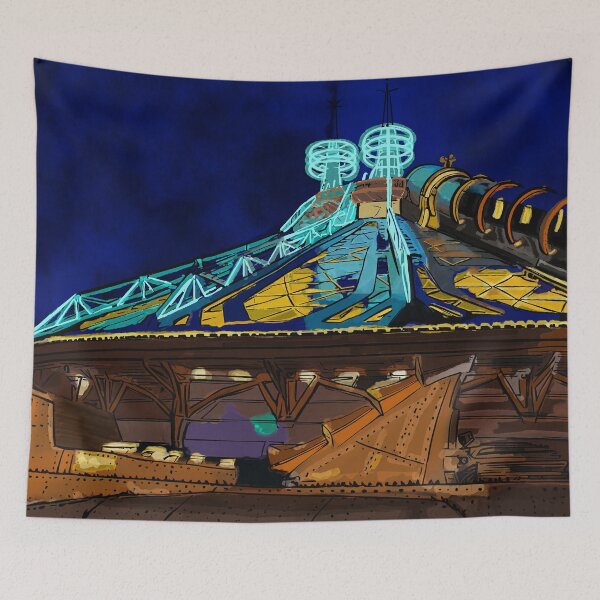Item preview, Space Mountain illustration designed and sold by FoolishDreamers.