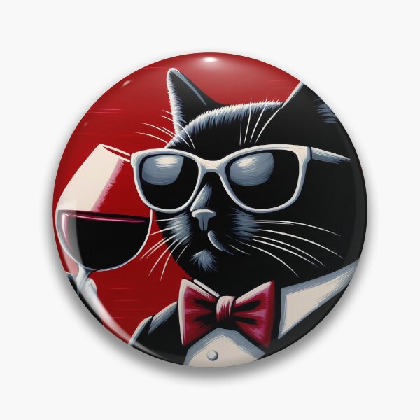 Item preview, Black Cat and Red Wine designed and sold by Visual Nomad Club.
