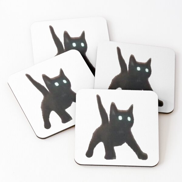 Item preview, Scared black cat jump designed and sold by CryingCuzBroke.