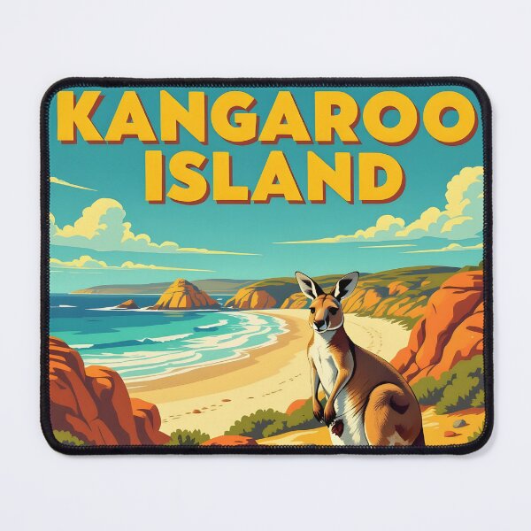 Item preview, Kangaroo Island, South Australia: Vintage-Style Painterly Travel Poster designed and sold by LSVart.