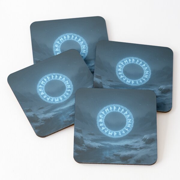 Item preview, Rune Circle of Ice – Frozen Nordic Portal designed and sold by NorseDrip.