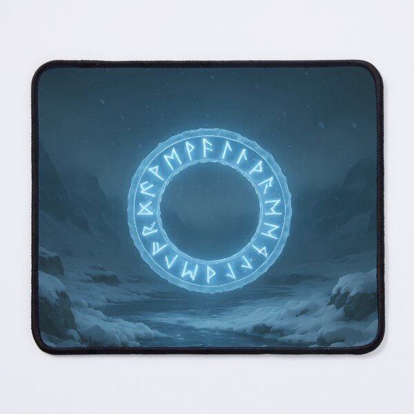 Item preview, Rune Circle of Ice – Frozen Nordic Portal designed and sold by NorseDrip.