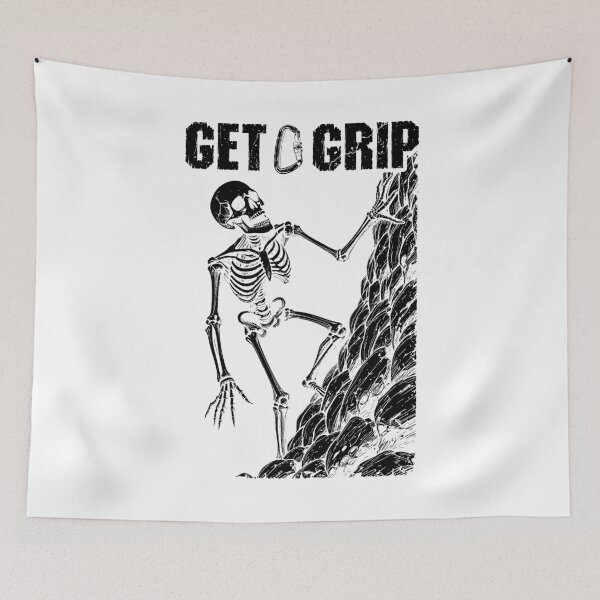 Item preview, Rock Climbing Climber Skeleton Get A Grip Halloween Climbers designed and sold by GrandeDuc.