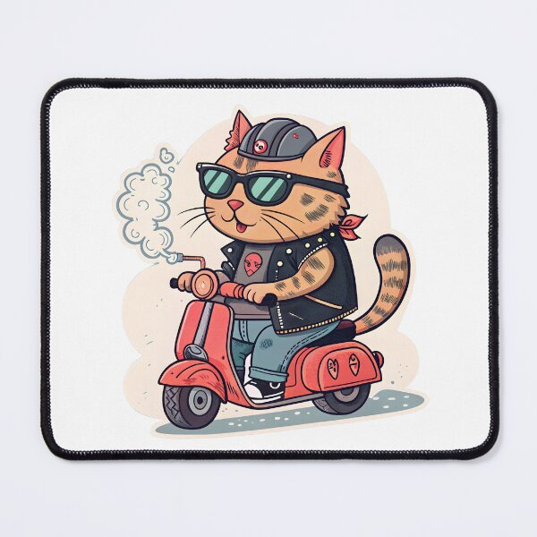 Item preview, Biker Cat on Scooter designed and sold by Fadi Alyaldani.