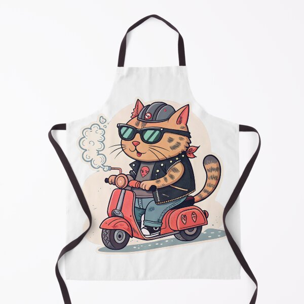 Item preview, Biker Cat on Scooter designed and sold by Fadi Alyaldani.