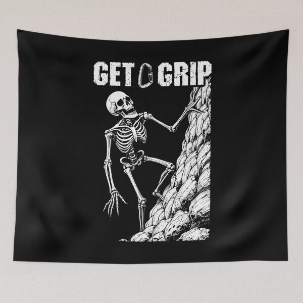 Item preview, Rock Climbing Climber Skeleton Get A Grip Halloween Climbers designed and sold by GrandeDuc.