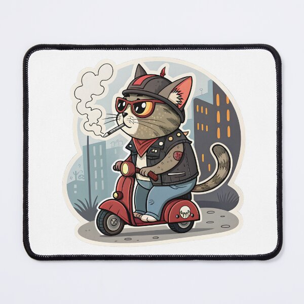 Item preview, Funny Motorcycle Kitty designed and sold by Fadi Alyaldani.