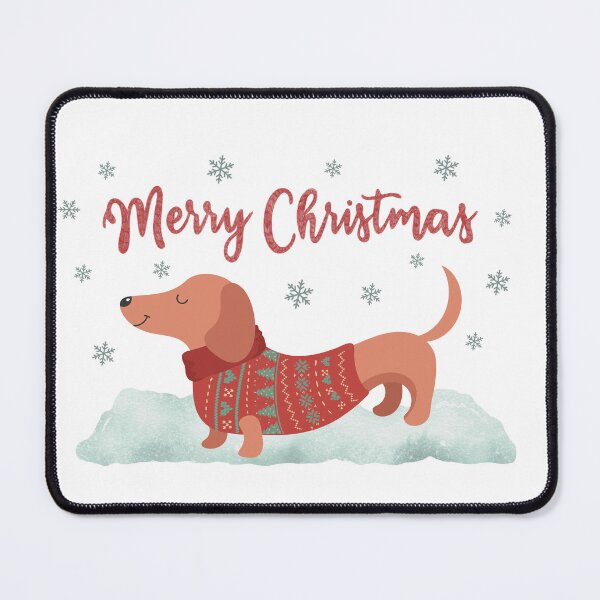 Item preview, Merry Christmas wiener dog at the snow designed and sold by Nala&Abby Designs.