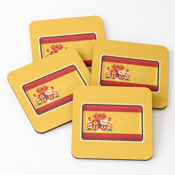 Item preview, Spain Flag Pixel Art – Retro Spanish Design designed and sold by PixelDrukiPL.
