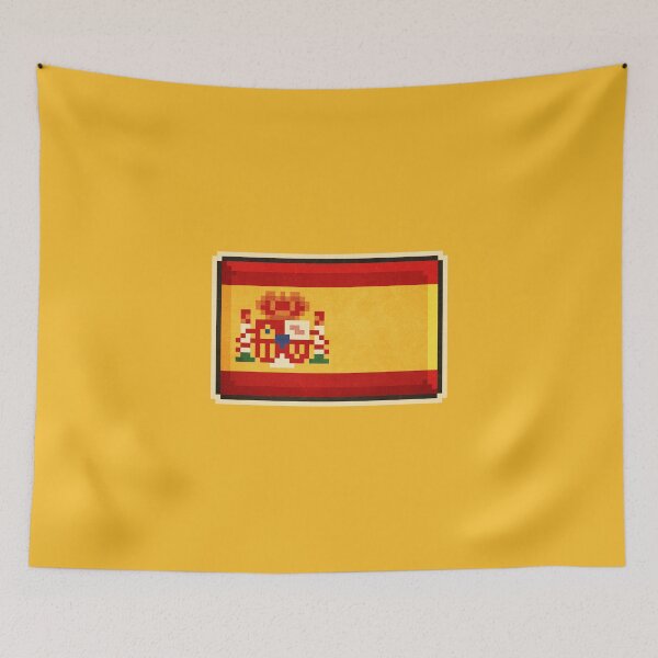 Item preview, Spain Flag Pixel Art – Retro Spanish Design designed and sold by PixelDrukiPL.