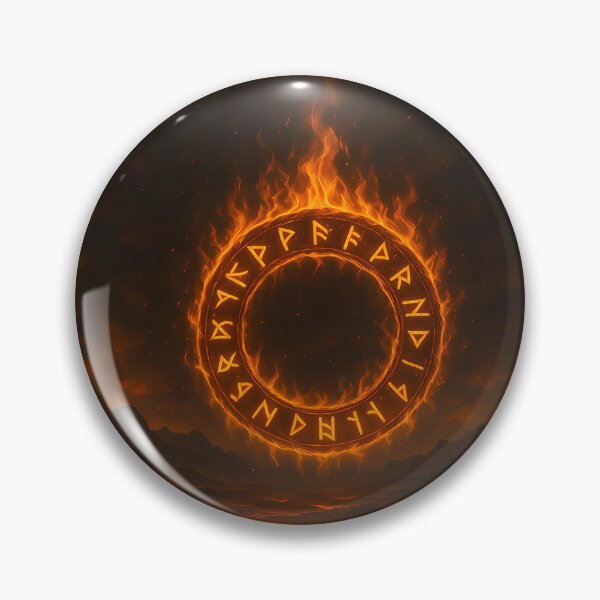 Item preview, Rune Circle of Fire – Flaming Nordic Portal designed and sold by NorseDrip.