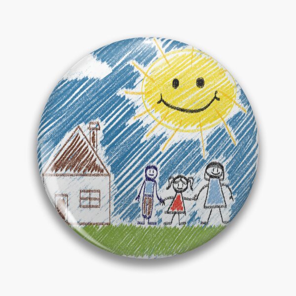 Item preview, Stick Figure Family House Sun Childhood Drawing designed and sold by VikstraG.