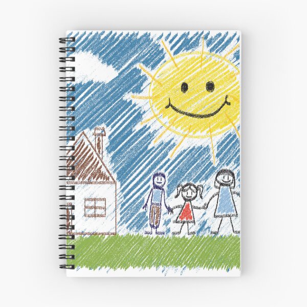 Item preview, Stick Figure Family House Sun Childhood Drawing designed and sold by VikstraG.