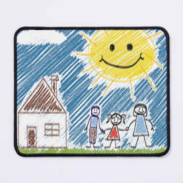 Item preview, Stick Figure Family House Sun Childhood Drawing designed and sold by VikstraG.