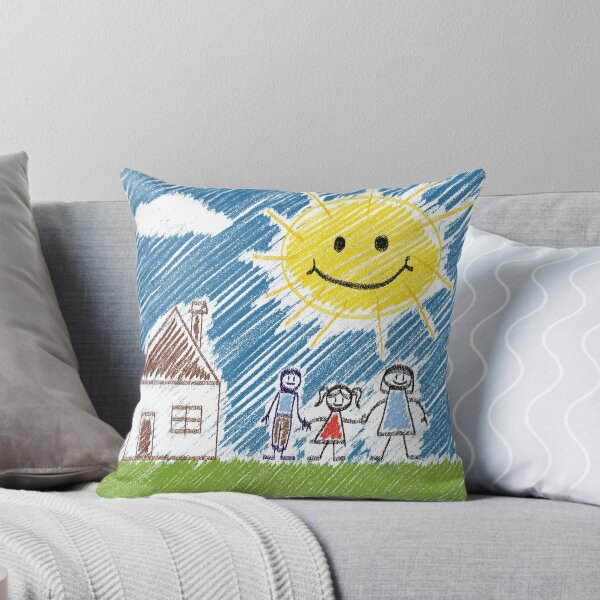 Item preview, Stick Figure Family House Sun Childhood Drawing designed and sold by VikstraG.