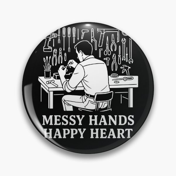 Item preview, Messy Hands Happy Heart Garage Mechanic designed and sold by LuminOrb.