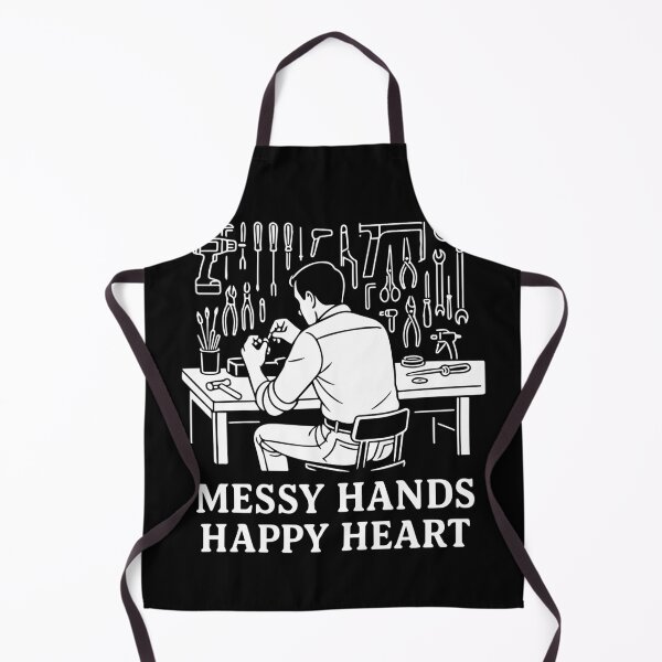 Item preview, Messy Hands Happy Heart Garage Mechanic designed and sold by LuminOrb.