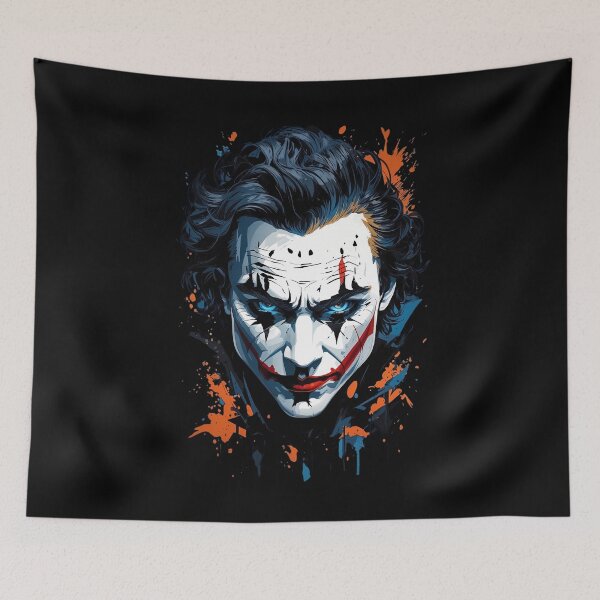 Item preview, Joker Art – Dark Villain Face with Splatter Effect designed and sold by Rasa-X-.