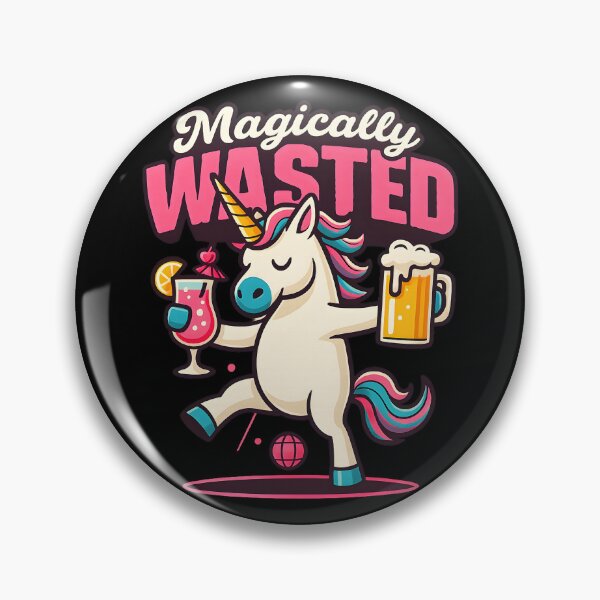 Item preview, Funny Party Unicorn with Beer and Cocktail – Magical Wasted Unicorn Drinking T-Shirt designed and sold by DrawHandArt.