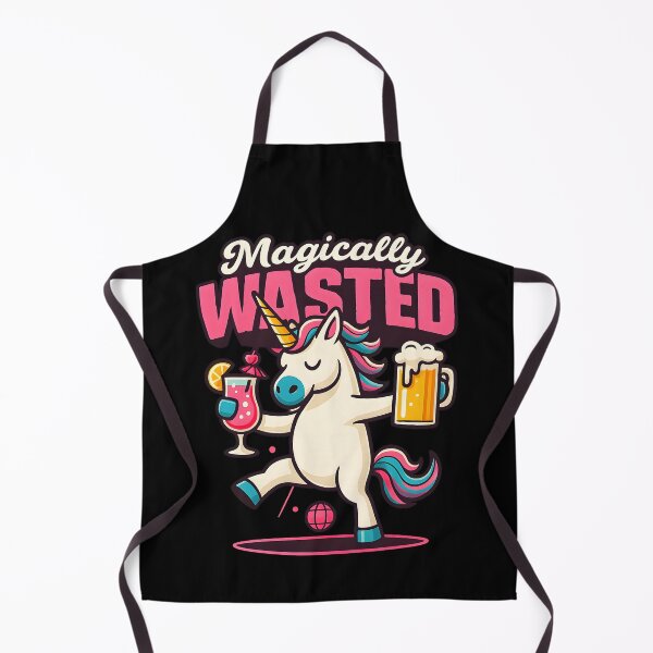 Item preview, Funny Party Unicorn with Beer and Cocktail – Magical Wasted Unicorn Drinking T-Shirt designed and sold by DrawHandArt.
