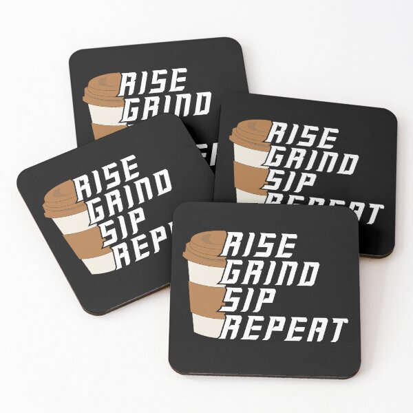 Item preview, Rise Grind Sip Repeat – Coffee Lover Motivational designed and sold by Bawek85Designs.