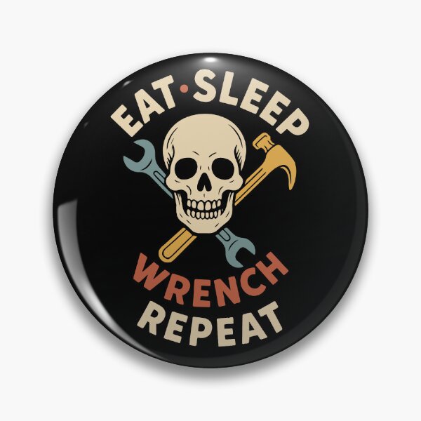 Item preview, Eat Sleep Wrench Repeat Garage Mechanic Funny designed and sold by LuminOrb.