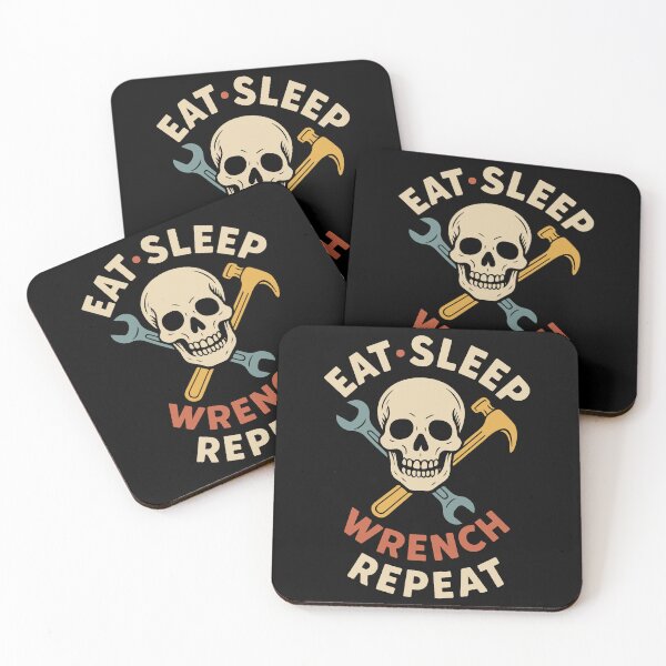 Item preview, Eat Sleep Wrench Repeat Garage Mechanic Funny designed and sold by LuminOrb.